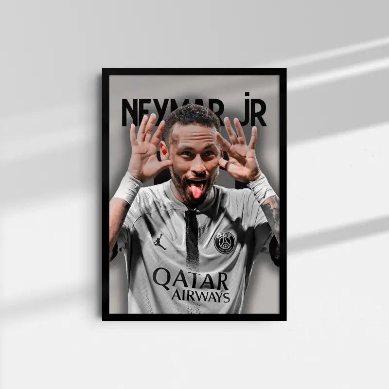 Affiche PSG Neymar photo joueur fond blanc