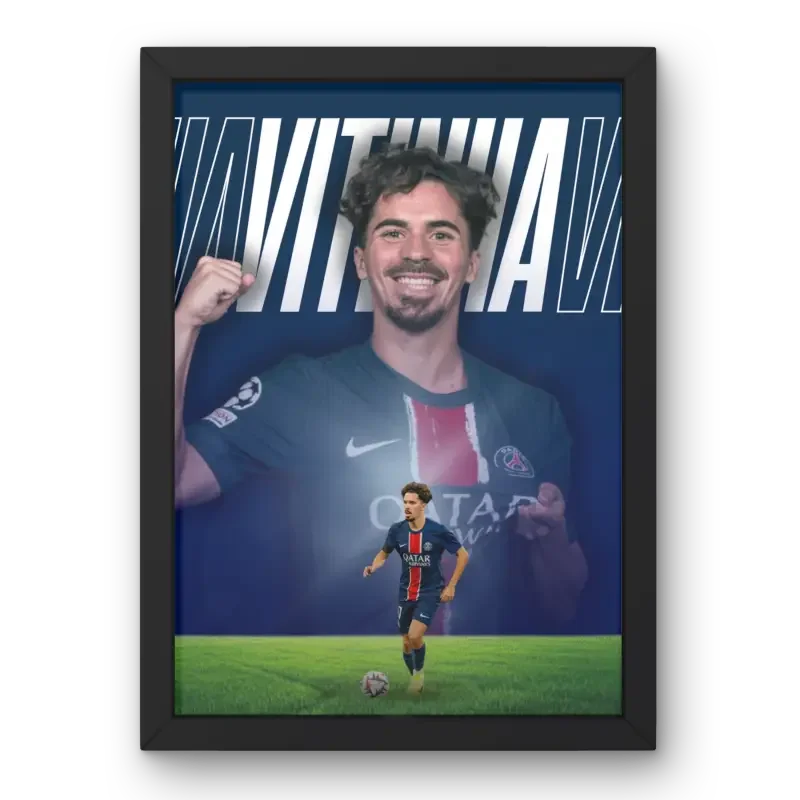 Affiche PSG Vitinha vue principale