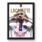 Cadre Alexandre Lacazette - L'Incontournable de l'OL | Affiche Personnalisée | Cadre Perso