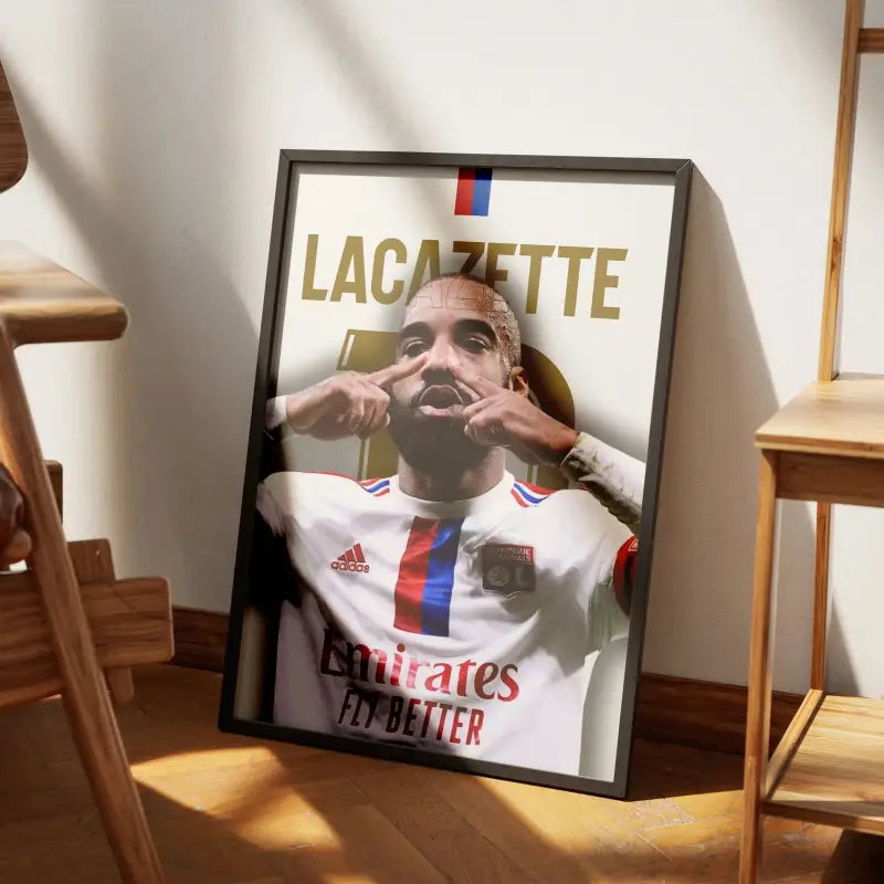 Cadre Alexandre Lacazette - L'Incontournable de l'OL | Affiche Personnalisée | Cadre Perso