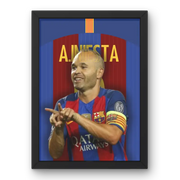 Cadre Andrés Iniesta - Maestro du FC Barcelone | Affiche Personnalisée | Cadre Perso