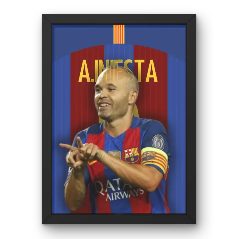 Cadre Andrés Iniesta - Maestro du FC Barcelone | Affiche Personnalisée | Cadre Perso