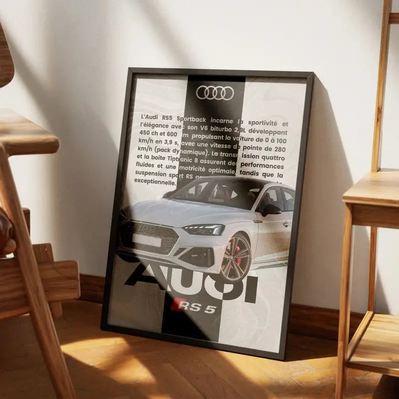 Cadre Audi RS5 - Affiche Voiture de Sport | Cadre Perso