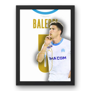 Cadre Balerdi OM | Affiche Joueur Olympique de Marseille | Cadre Perso