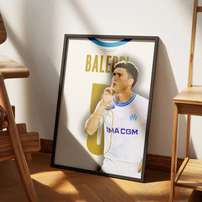 Cadre Balerdi OM | Affiche Joueur Olympique de Marseille | Cadre Perso