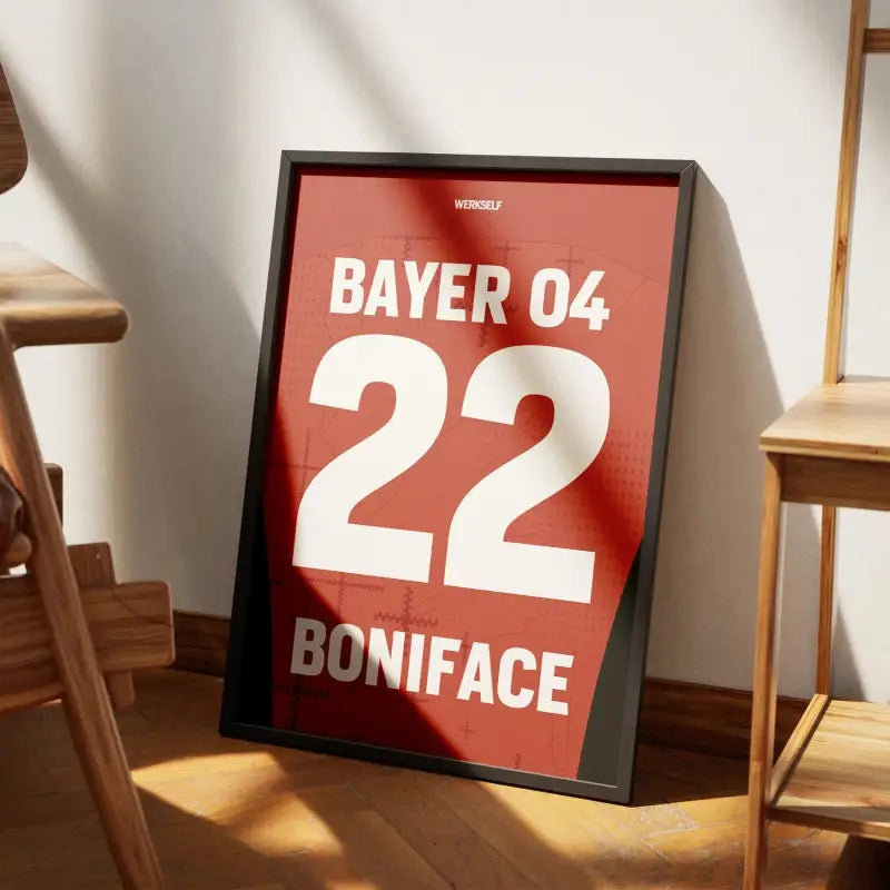 Cadre Bayer Leverkusen Domicile 2024-2025 ⚽ | Cadre Personnalisé Fan de Football | Cadre Perso