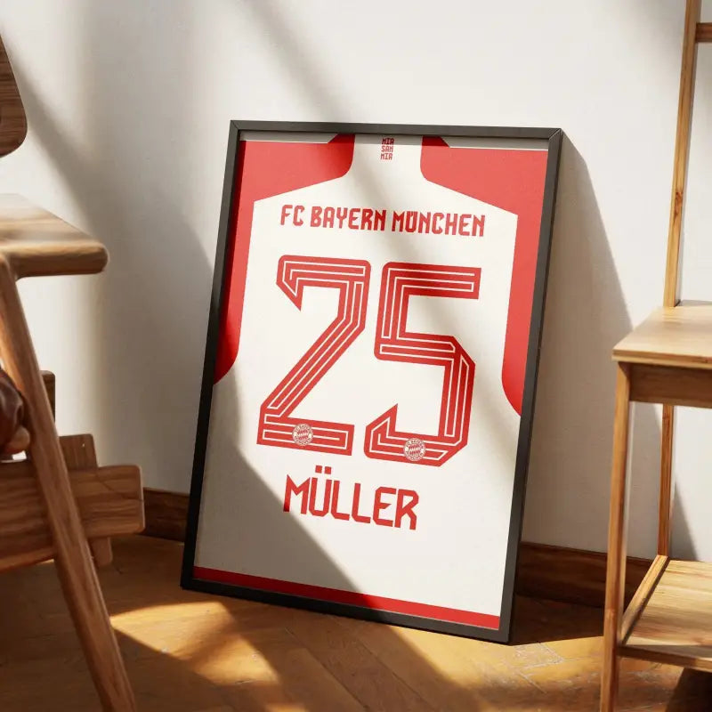 Cadre Bayern Munich Domicile 2023-2024 ⚽ | Cadre Personnalisé Fan de Football | Cadre Perso