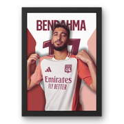 Cadre Benrahma OL | Affiche Joueur Olympique Lyonnais | Cadre Perso