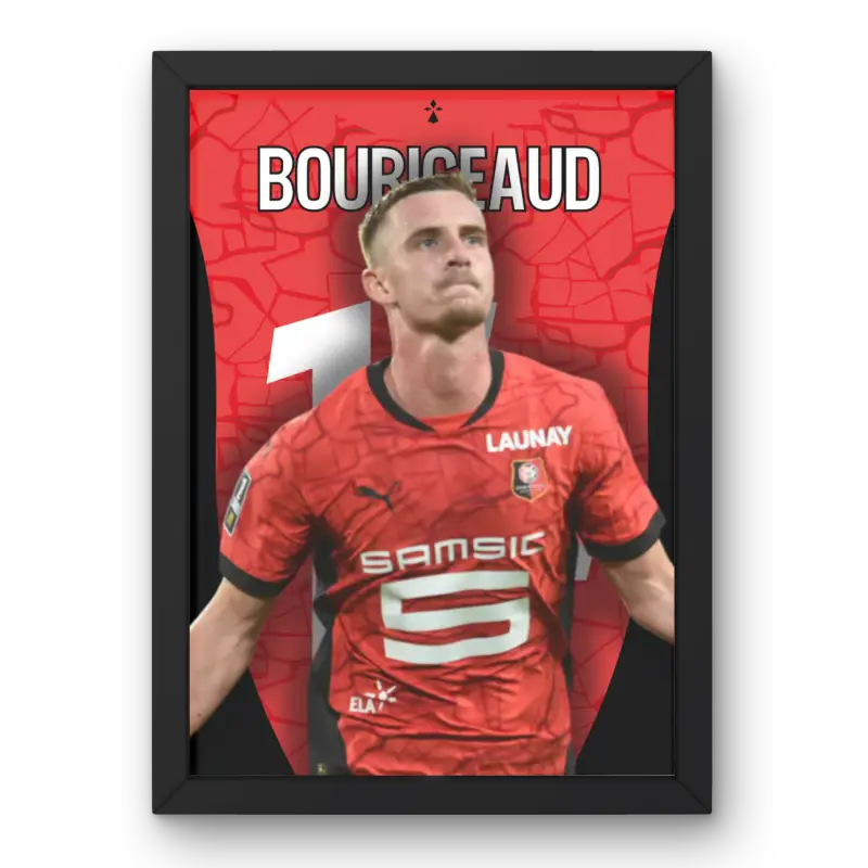 Cadre Bourigeaud Rennes | Affiche Joueur Stade Rennais | Cadre Perso