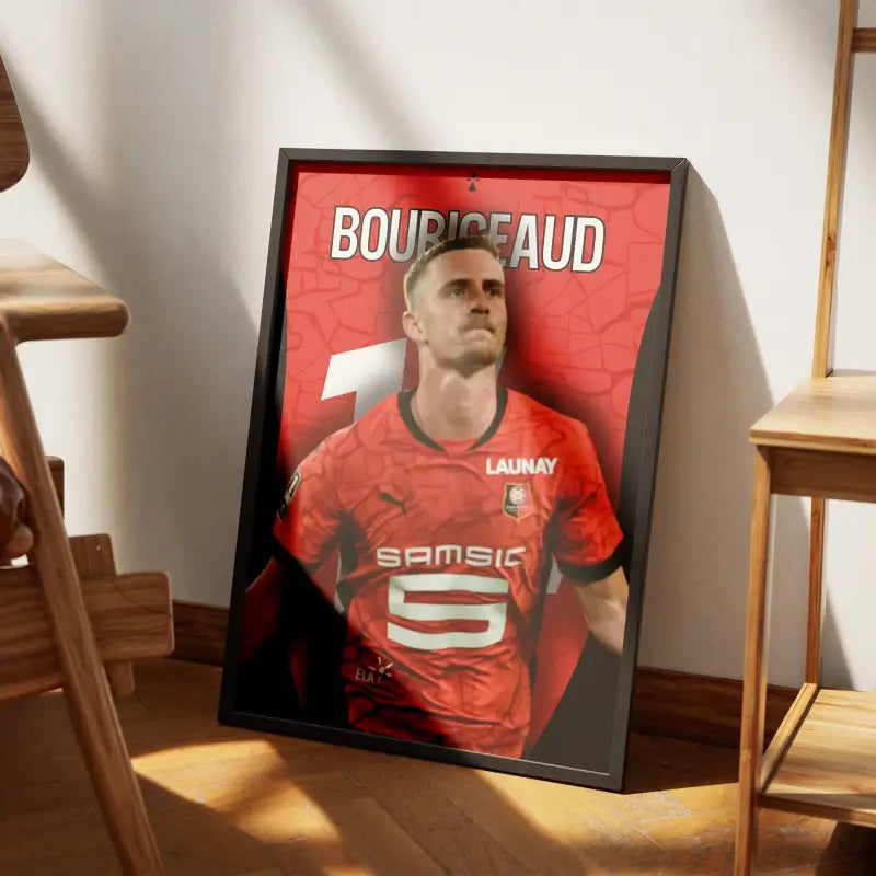 Cadre Bourigeaud Rennes | Affiche Joueur Stade Rennais | Cadre Perso