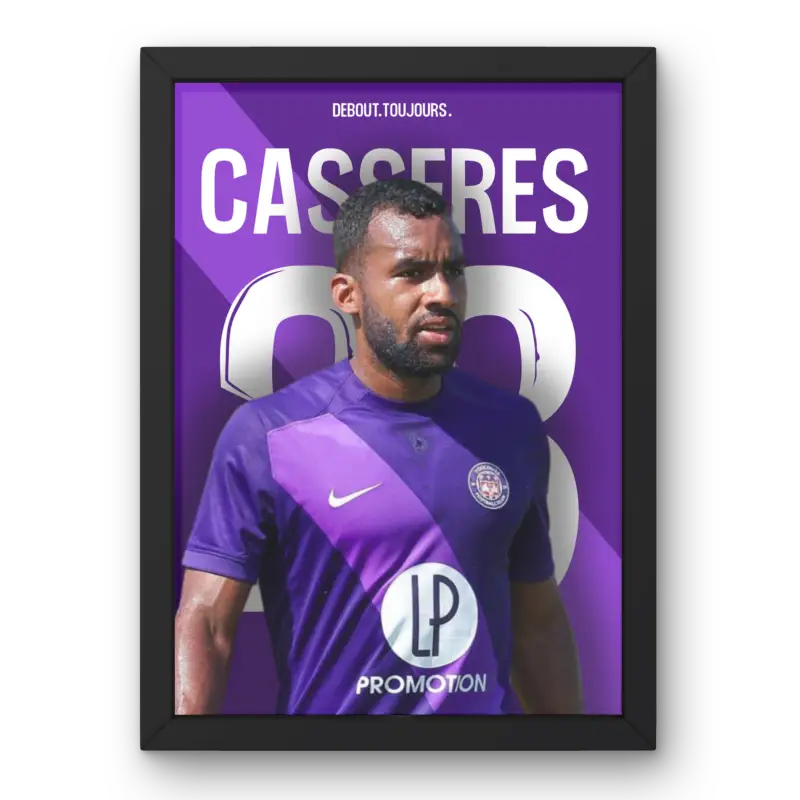 Cadre Cristian Cásseres Jr. Toulouse | Affiche Joueur Toulouse FC | Cadre Perso