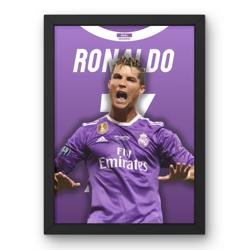 Cadre Cristiano Ronaldo - Real Madrid | Hommage à la Légende des Galactiques | Cadre Perso