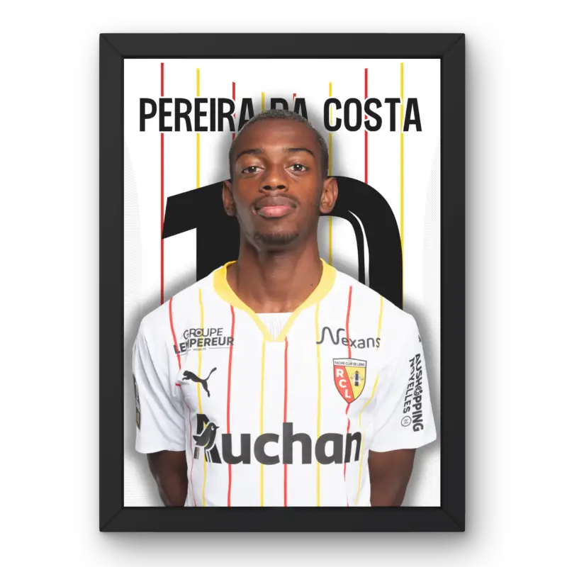 Cadre David Pereira Da Costa Lens | Affiche Joueur RC Lens | Cadre Perso