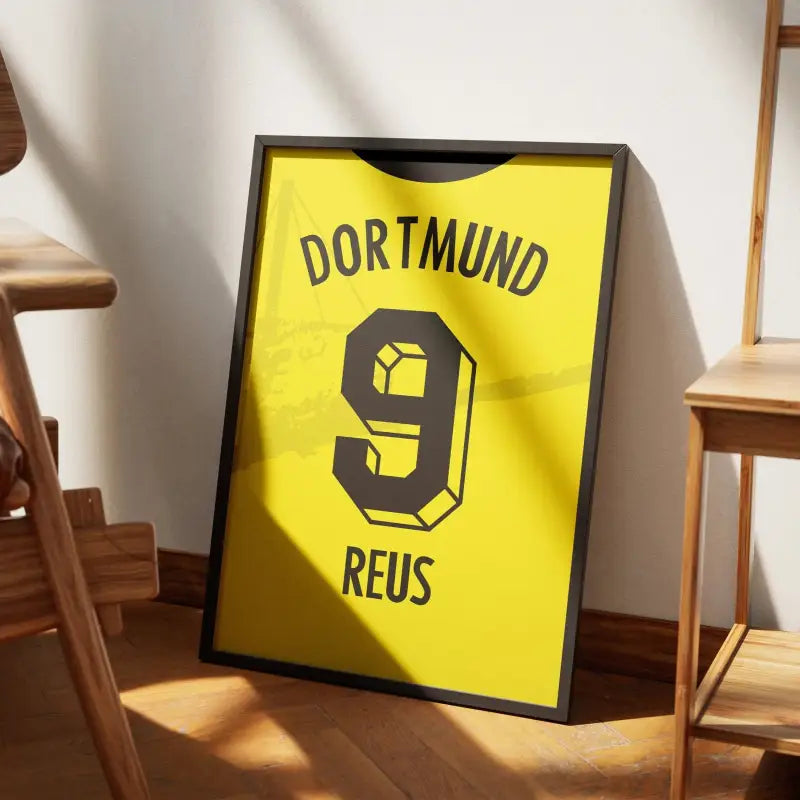 Cadre Dortmund Domicile 2023-2024 | Cadre Personnalisé Fan de Football | Cadre Perso