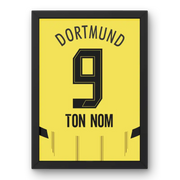 Cadre Dortmund Domicile 2024-2025 | Cadre Personnalisé Fan de Football | Cadre Perso