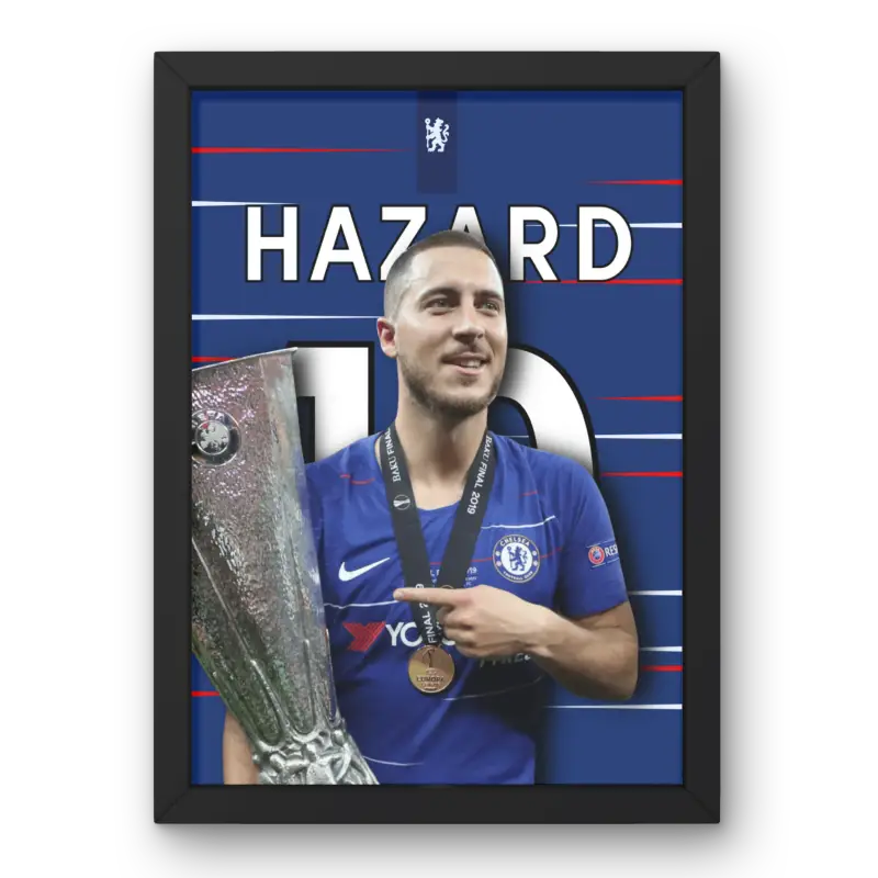 Cadre Eden Hazard - Chelsea FC | Affiche Personnalisée | Cadre Perso