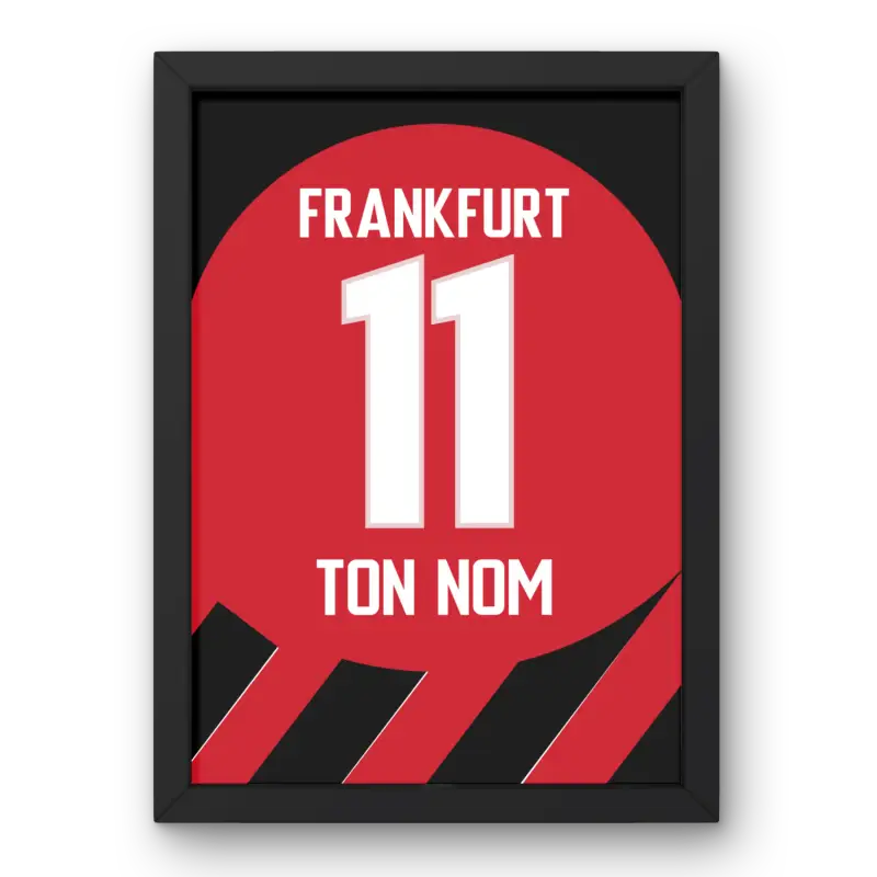 Cadre Frankfurt Domicile 2023-2024 | Cadre Personnalisé Fan de Football | Cadre Perso