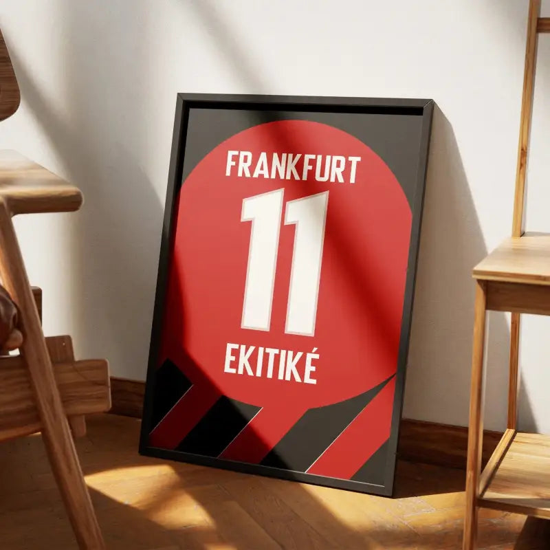 Cadre Frankfurt Domicile 2023-2024 | Cadre Personnalisé Fan de Football | Cadre Perso