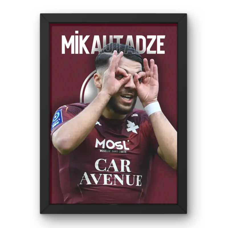 Cadre Georges Mikautadze - FC Metz | Affiche Encadrée | Cadre Perso