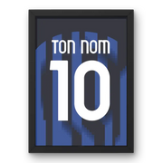 Cadre Inter Milan Domicile 2023-2024 | Cadre Personnalisé Fan de Football | Cadre Perso