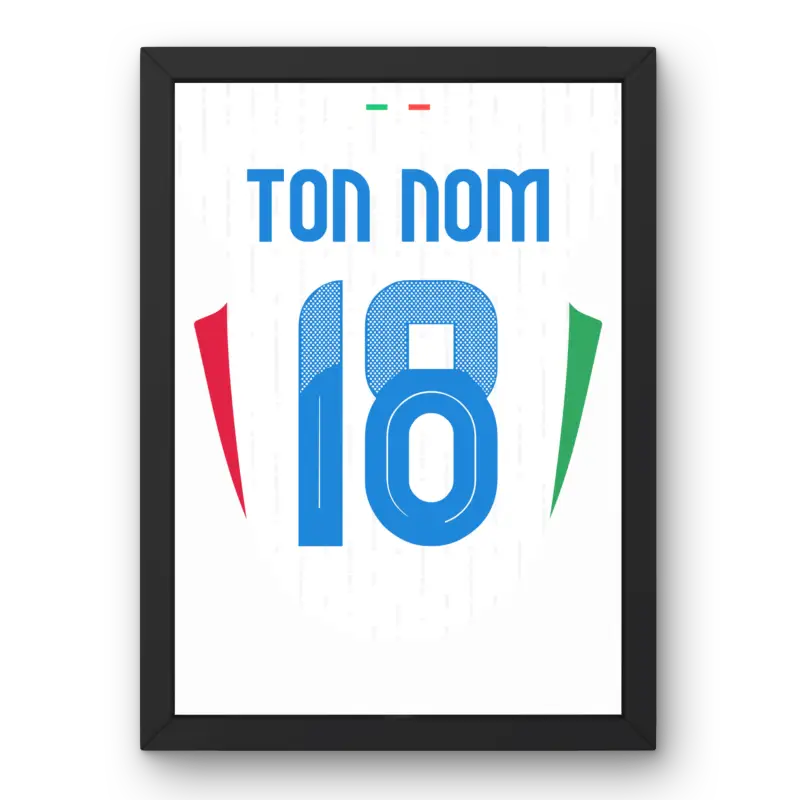 Cadre Italie Extérieur Euro 2024 | Cadre Personnalisé Fan de Football | Cadre Perso