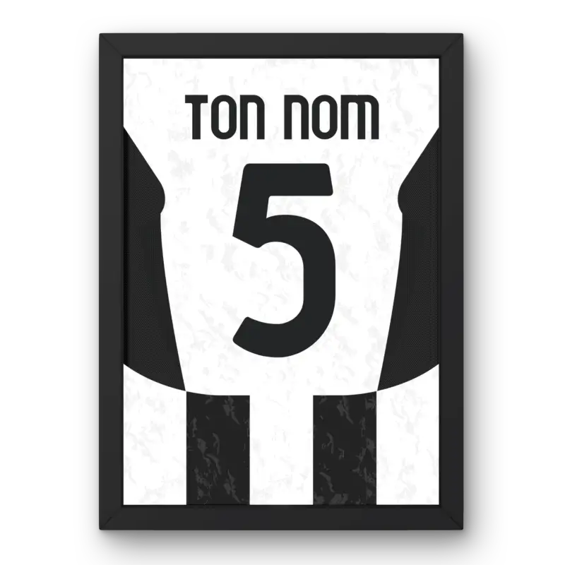 Cadre Juventus Domicile 2024-2025 | Cadre Personnalisé Fan de Football | Cadre Perso