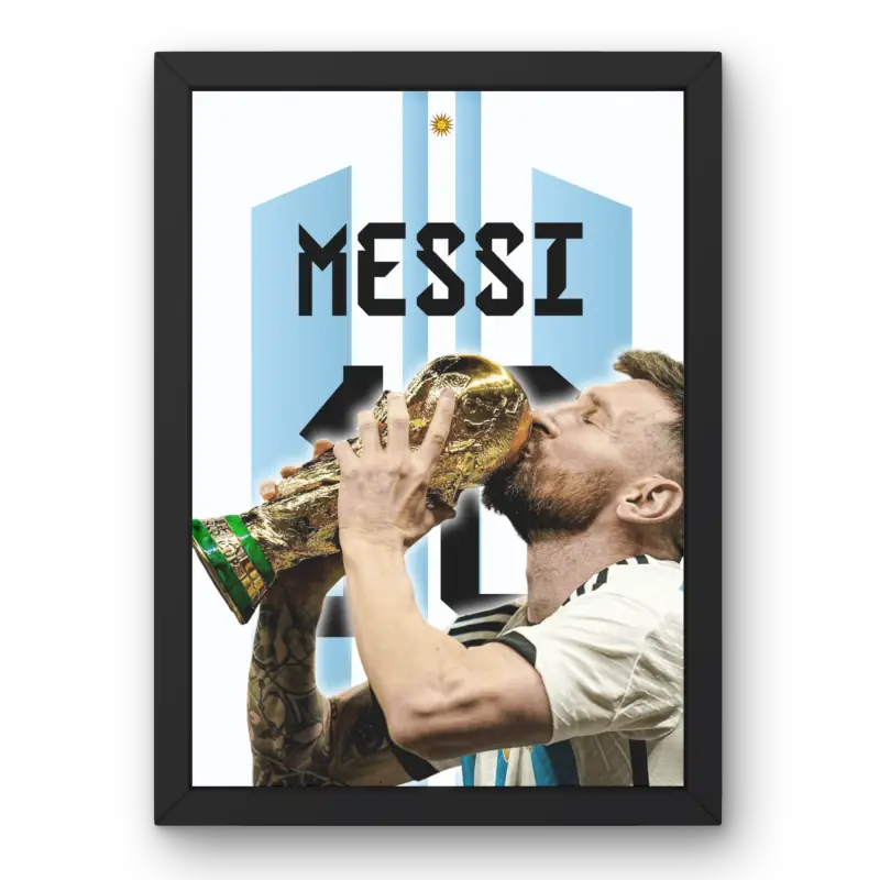 Cadre Lionel Messi - Héros de la Coupe du Monde 2022 | Affiche Personnalisée | Cadre Perso