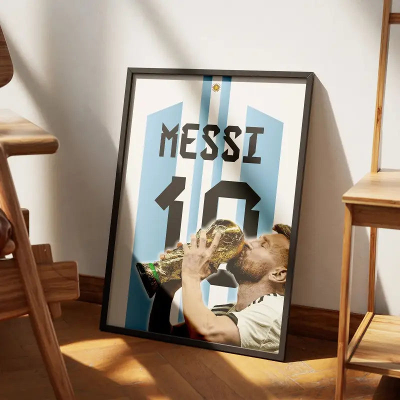 Cadre Lionel Messi - Héros de la Coupe du Monde 2022 | Affiche Personnalisée | Cadre Perso