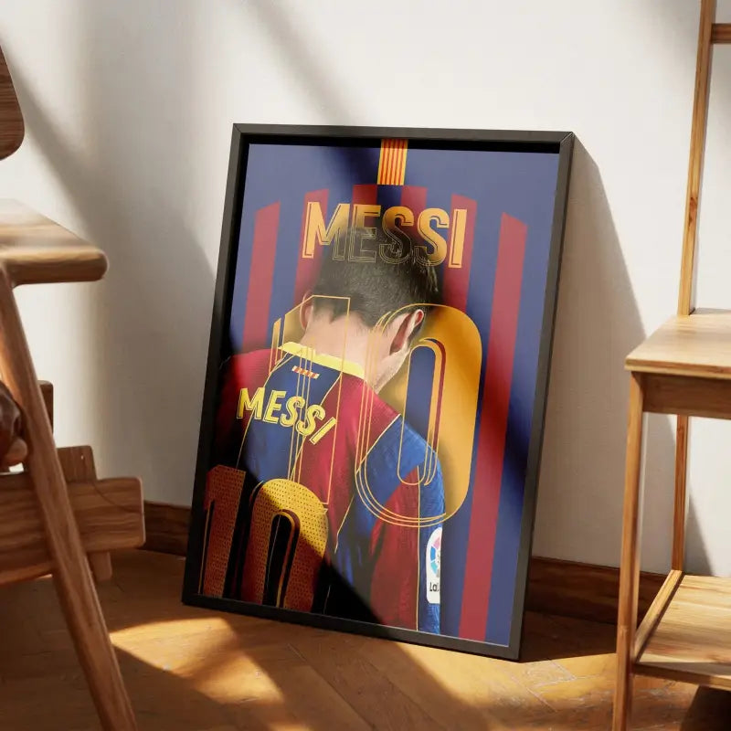 Cadre Lionel Messi - Légende du FC Barcelone | Affiche Personnalisée | Cadre Perso