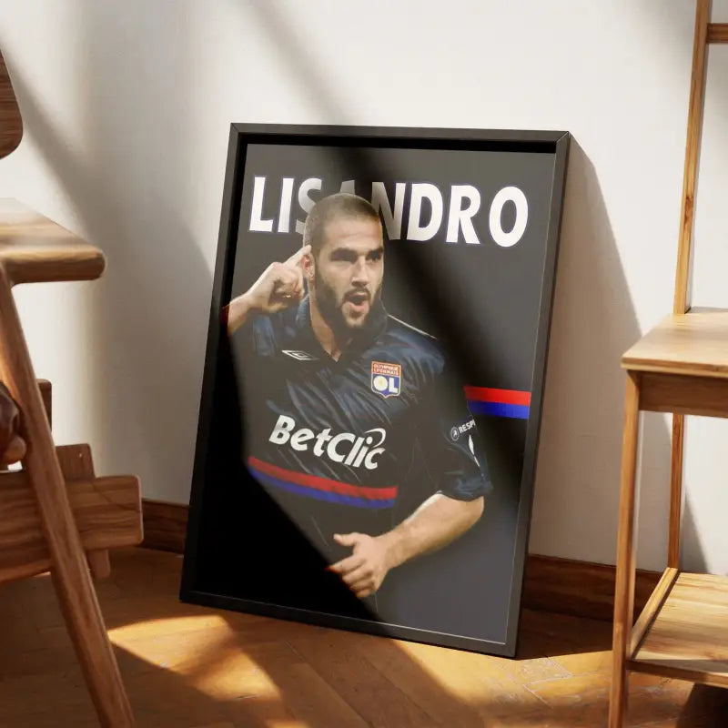 Cadre Lisandro López - L'Argentin Magique de l'OL | Affiche Personnalisée | Cadre Perso