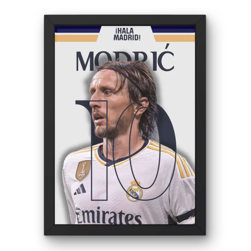 Cadre Luka Modrić - Real Madrid | Affiche Encadrée | Cadre Perso