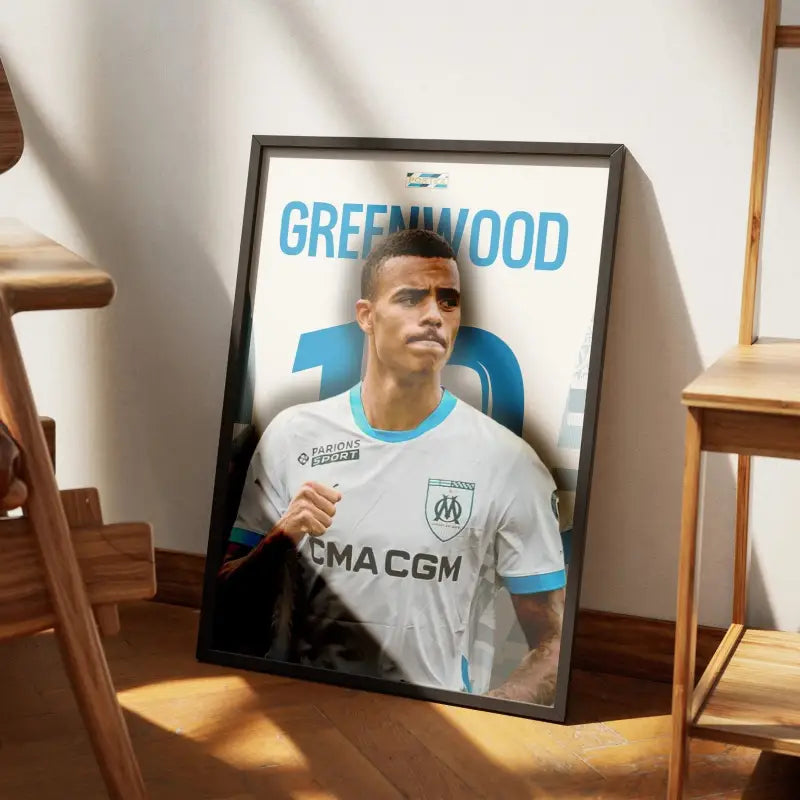 Cadre Mason Greenwood - Olympique de Marseille | Affiche Personnalisée | Cadre Perso