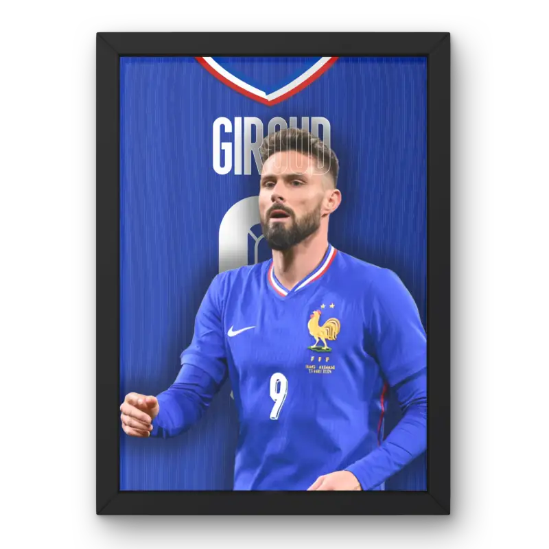 Cadre Olivier Giroud - Équipe de France | Affiche Personnalisée | Cadre Perso