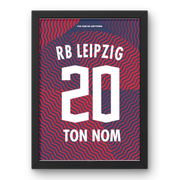 Cadre RB Leipzig Extérieur 2023-2024 | Cadre Personnalisé Fan de Football | Cadre Perso