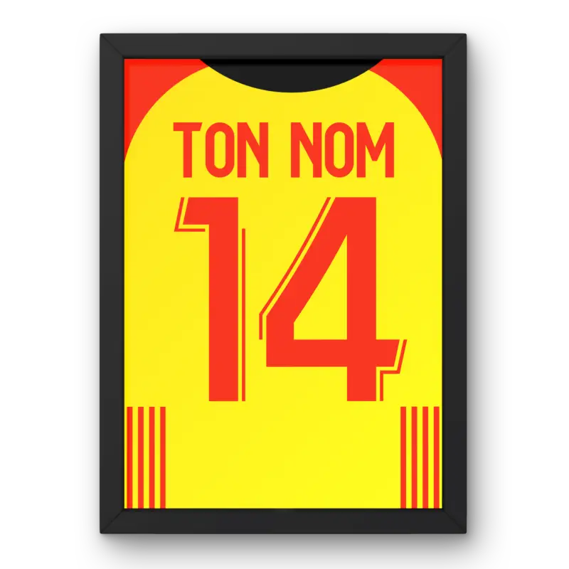 Cadre RC Lens Domicile 2023-2024 | Cadre Personnalisé Fan de Football | Cadre Perso