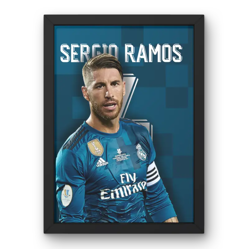 Cadre Sergio Ramos - Real Madrid | Défenseur de Légende | Cadre Perso