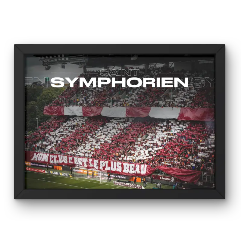 Cadre Stade Saint-Symphorien Metz | Emblème du Football Messin | Cadre Perso