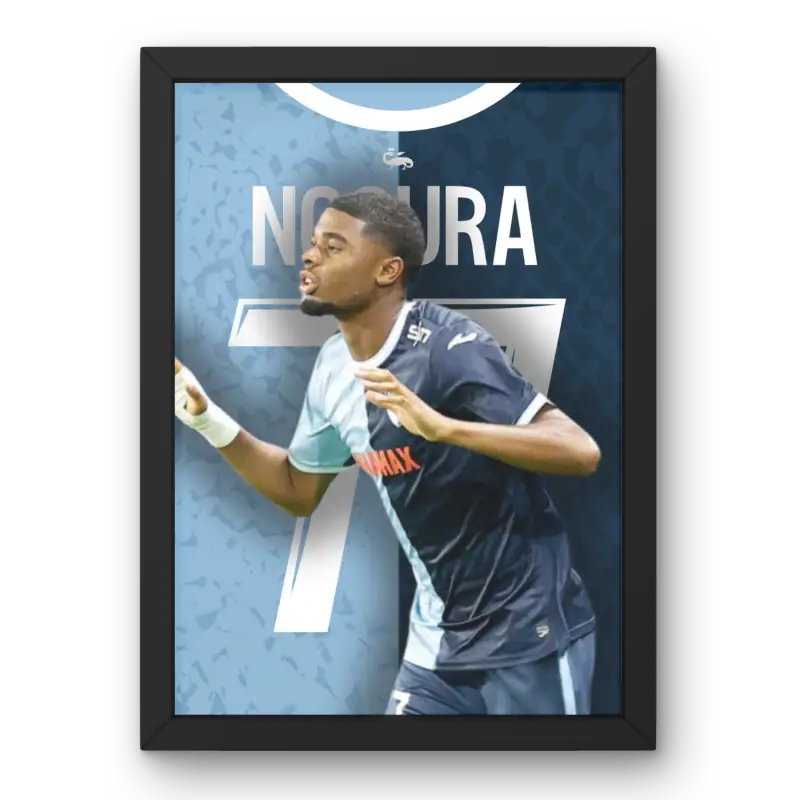 Steve Ngoura - Le Havre AC | Affiche de Football Encadrée | Cadre Perso