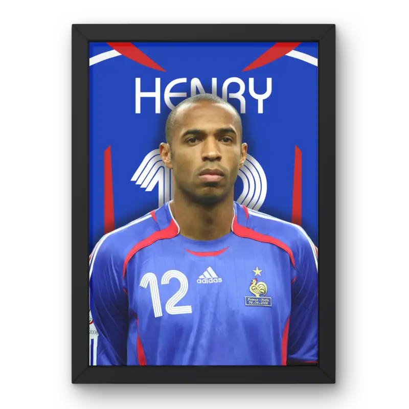 Cadre Thierry Henry - Légende des Bleus | Affiche Personnalisée | Cadre Perso