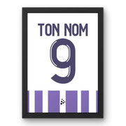 Cadre Toulouse Domicile 2023-2024 | Cadre Personnalisé Fan de Football | Cadre Perso