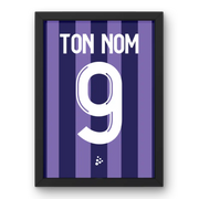 Cadre Toulouse Extérieur 2023-2024 | Cadre Personnalisé Fan de Football | Cadre Perso