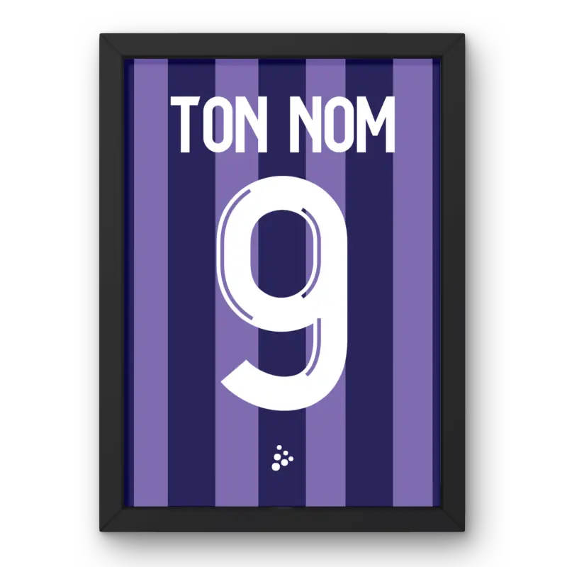 Cadre Toulouse Extérieur 2023-2024 | Cadre Personnalisé Fan de Football | Cadre Perso