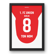 Cadre Union Berlin Domicile 2024-2025 | Cadre Personnalisé Fan de Football | Cadre Perso