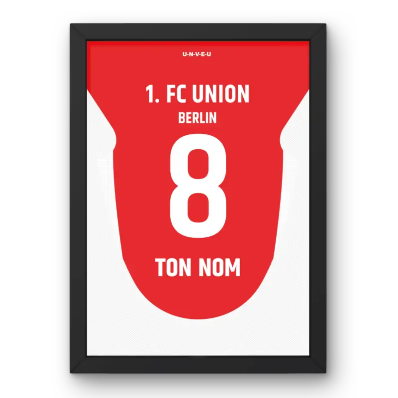 Cadre Union Berlin Domicile 2024-2025 | Cadre Personnalisé Fan de Football | Cadre Perso