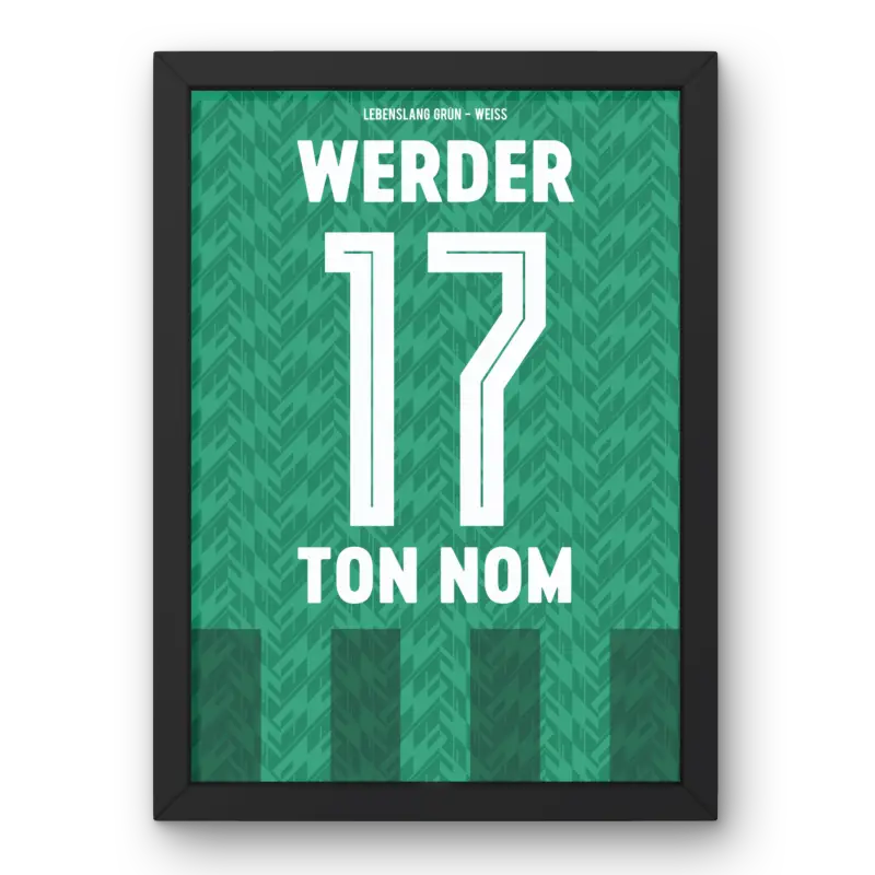 Cadre Werder Brême Domicile 2024-2025 | Cadre Personnalisé Fan de Football | Cadre Perso