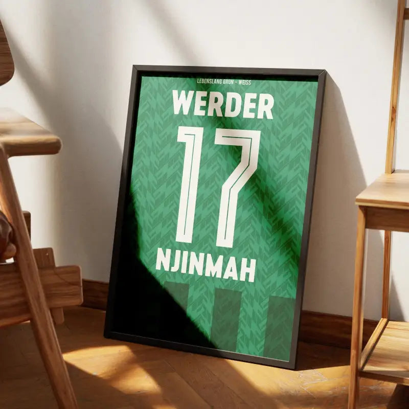 Cadre Werder Brême Domicile 2024-2025 | Cadre Personnalisé Fan de Football | Cadre Perso