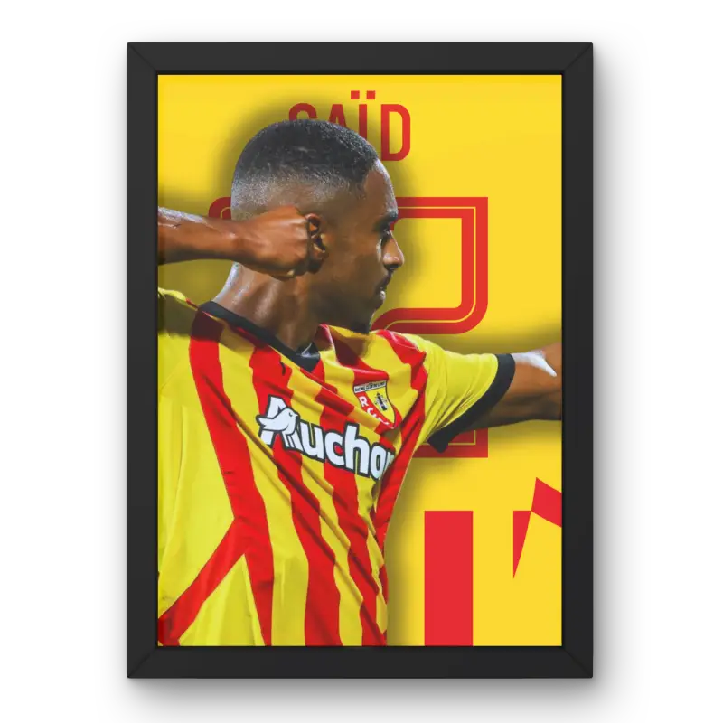 Cadre Wesley Said - RC Lens | Attaquant Dynamique des Sang et Or | Cadre Perso