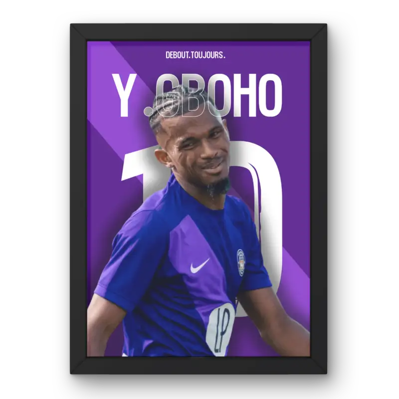 Cadre Yann Gboho Toulouse FC | Affiche Personnalisée Ligue 1 | Cadre Perso