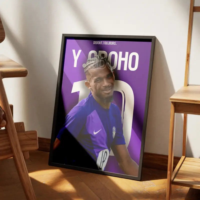 Cadre Yann Gboho Toulouse FC | Affiche Personnalisée Ligue 1 | Cadre Perso