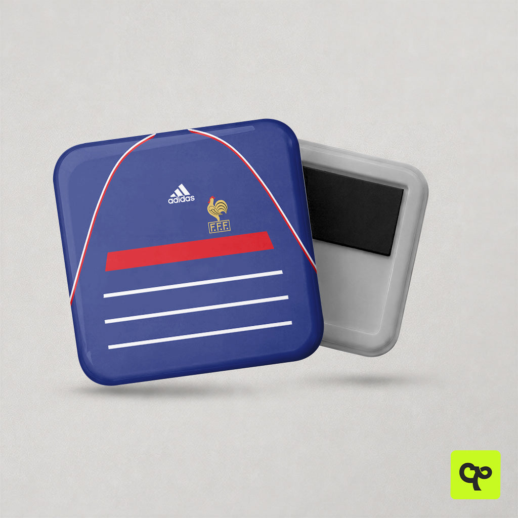 Magnet football équipe de France maillot domicile 1998 - avant et arrière